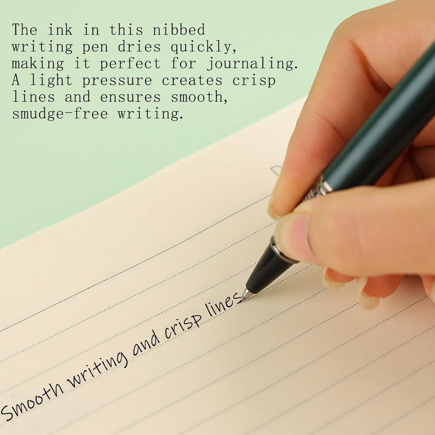 Liquid Ink Rollerball Pen,Luxury pen,Nice pen Metal pen Smooth writing stylish design effortless writing,fancy pens with gift case for Men & Women with 2 Refills-Inky black