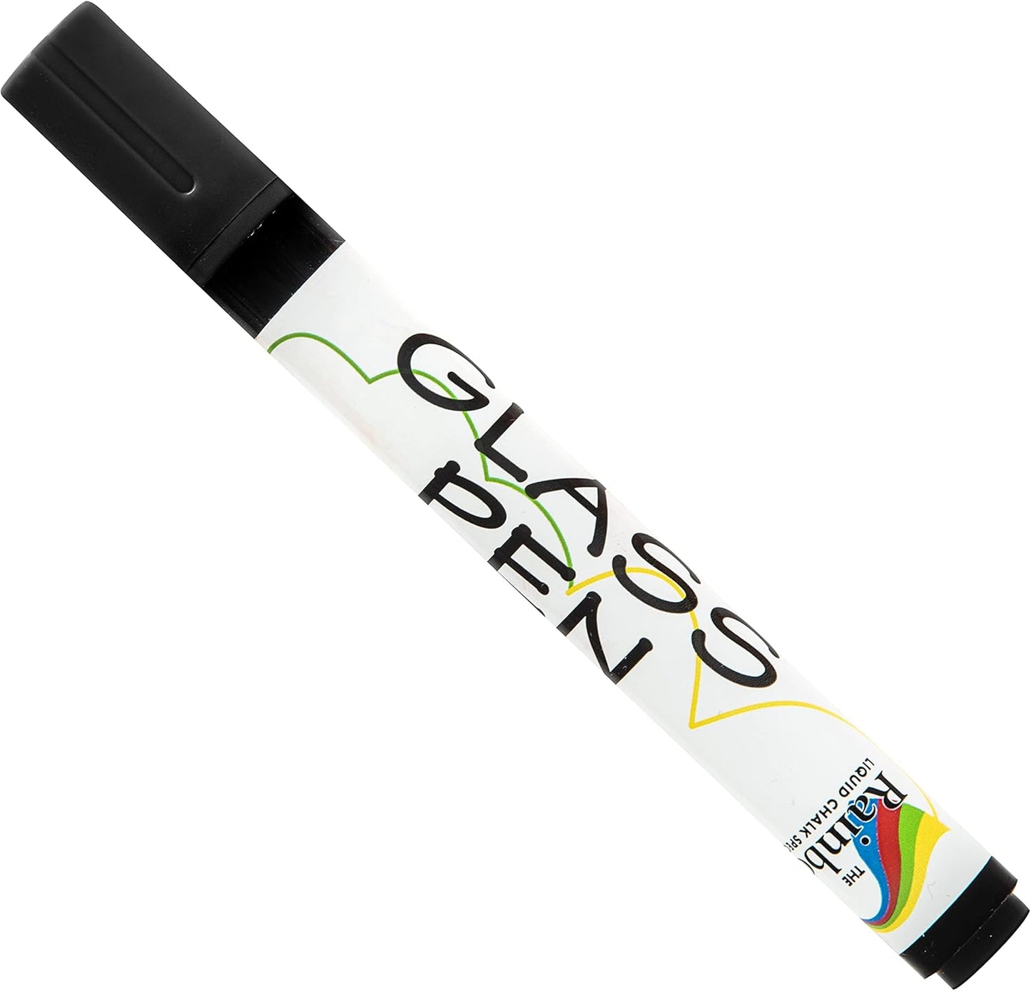 Glass Pen Window Marker: Liquid Chalk Pens for Glass, Whiteboard Markers with Washable Paint - Graduation, Car Windows, Mirror Pen, Storefront, Wedding, Parade, Party & Holiday (Black, Fine Tip)