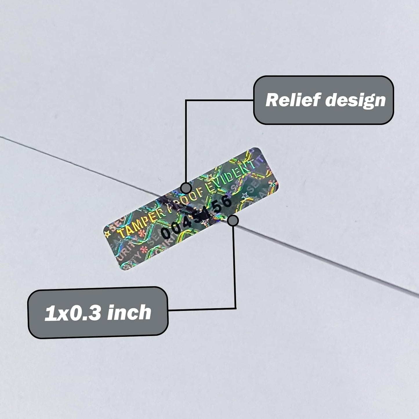 1300pcs Tamper evident Hologram Stickers Original Security Labels Warranty Void Seal Tamper Proof Sticker with Unique Serial Number 1x0.3inch