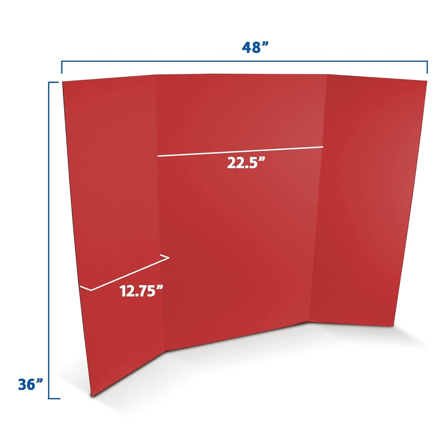 Flipside Products 36” x 48” Foam Project Boards for Presentations, Science Fair, School Projects, Event Displays and Trifold Picture Board - Red - 10 Pack