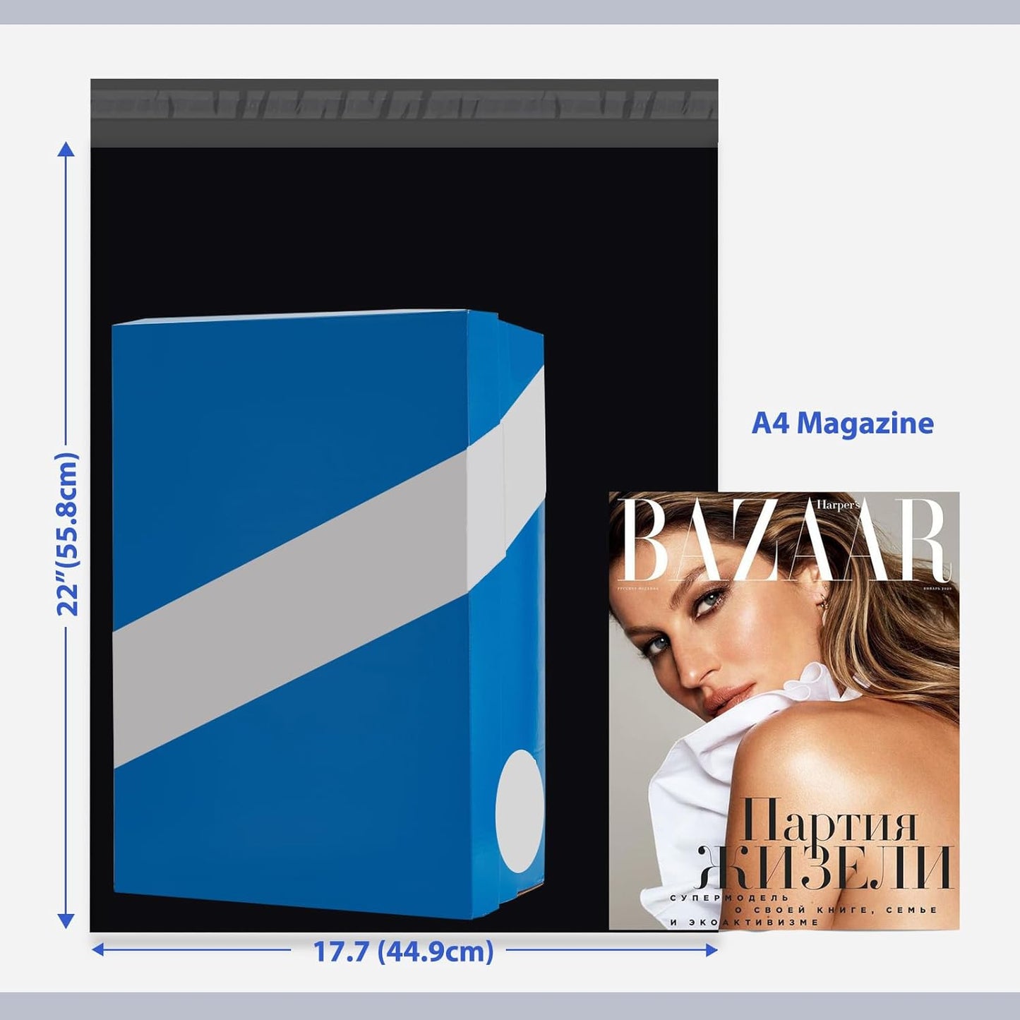 Fuxury Poly Mailers 25 Pcs 17.7 X 22", XL Shipping Bags for Clothing, Strong Adhesive Shipping Mailing Envelopes,Large Self-Sealing Polymailer for Small Business Black #10