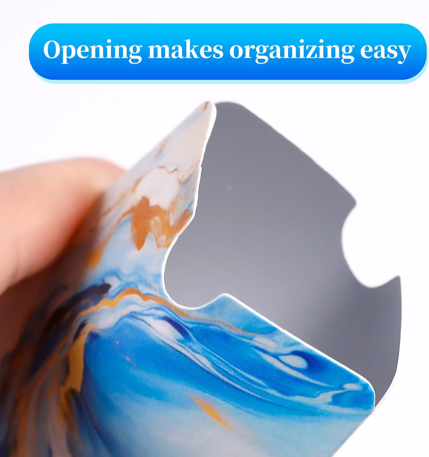 12 PCS RFID Blocking Sleeves, Credit Card Holder for Women Men Protect Cards Identity from Electronic Theft Travel Case Set (Marble Style