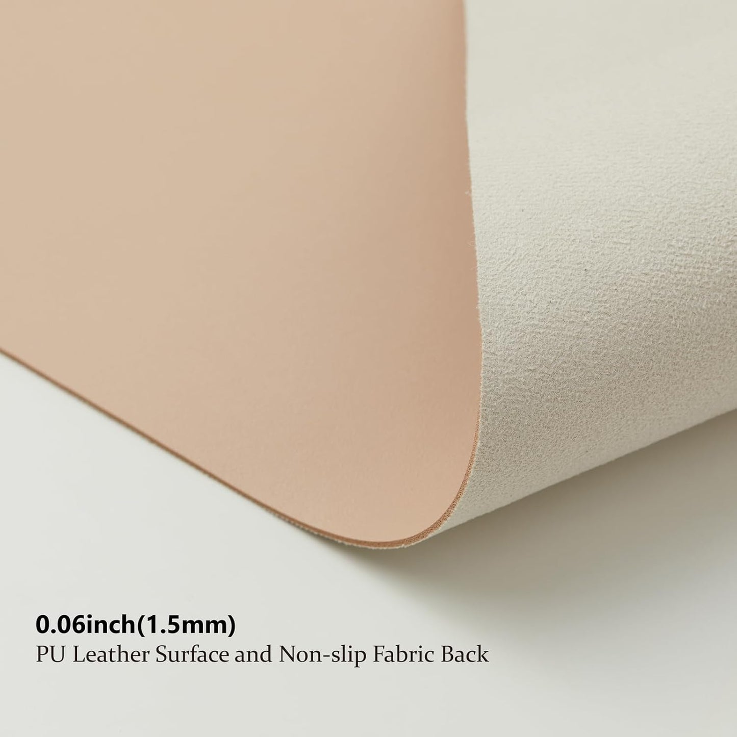 Leather Desk Mat - Non-Slip PU Pad for Office and Home - Organization Accessory - Ideal for Mouse Pad and Desk Mat (Apricot, 36" x 17")