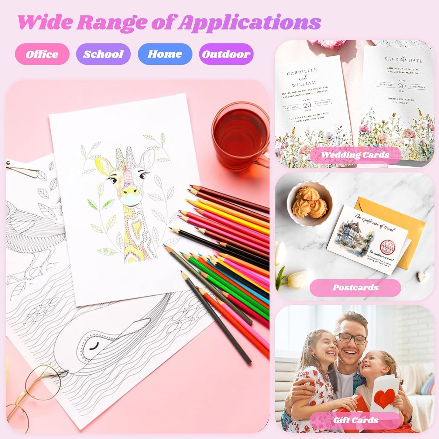 180 Sheets Sketch Paper, 9" x 12" Acid Free Artist Art Easel Drawing Painting Writing Sketching Book Paper Bulk, Study Essentials College Office School Supplies for Kids Students Adults Beginners