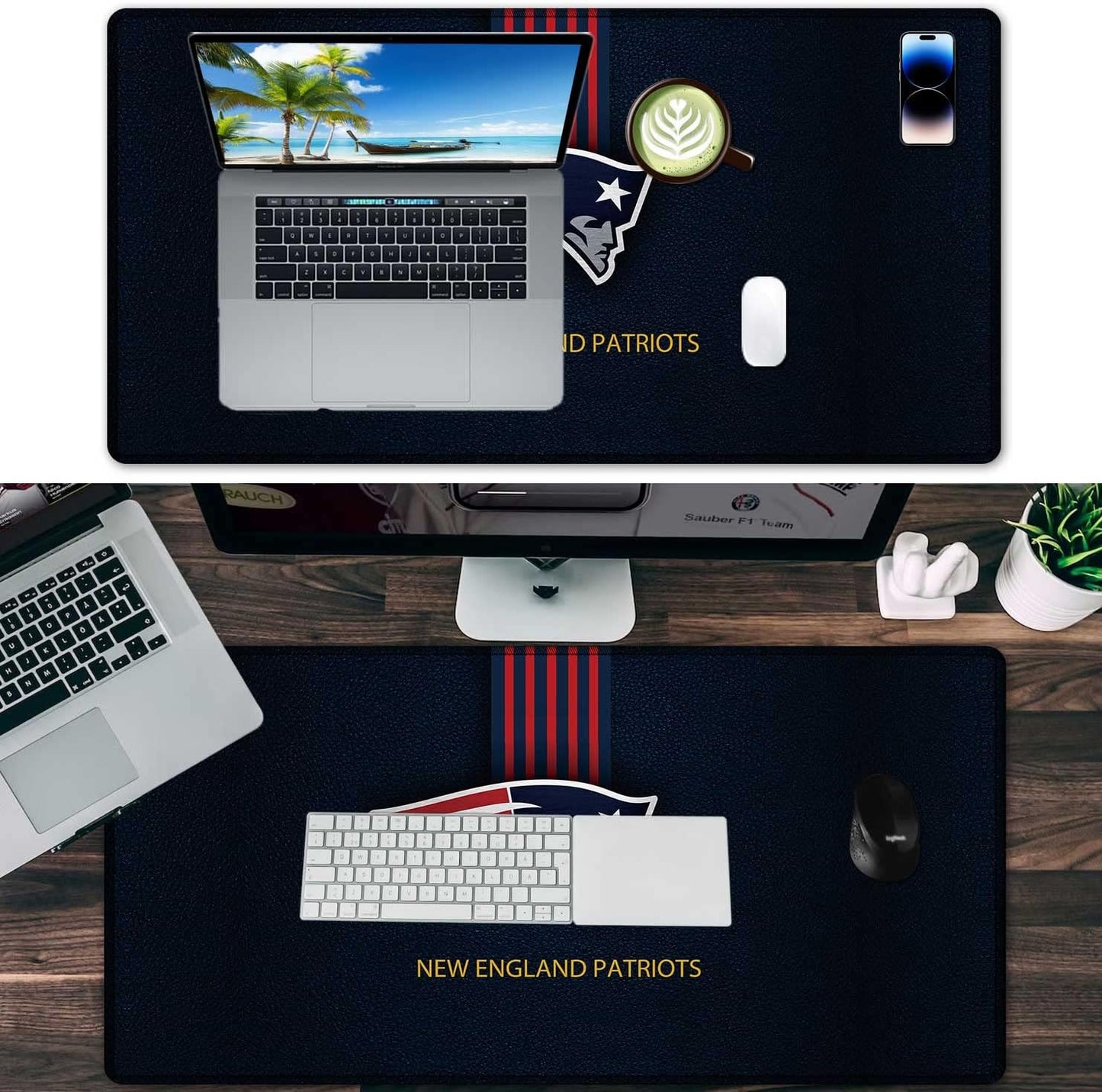 XXL Professional Gaming Mouse Pad, Large Computer Keyboard Mouse Mat Desk Pad with Non-Slip Base and Stitched Edge for Home Office Gaming Work, 31.5x15.7in Extended Mouse Pad Desk Accessories