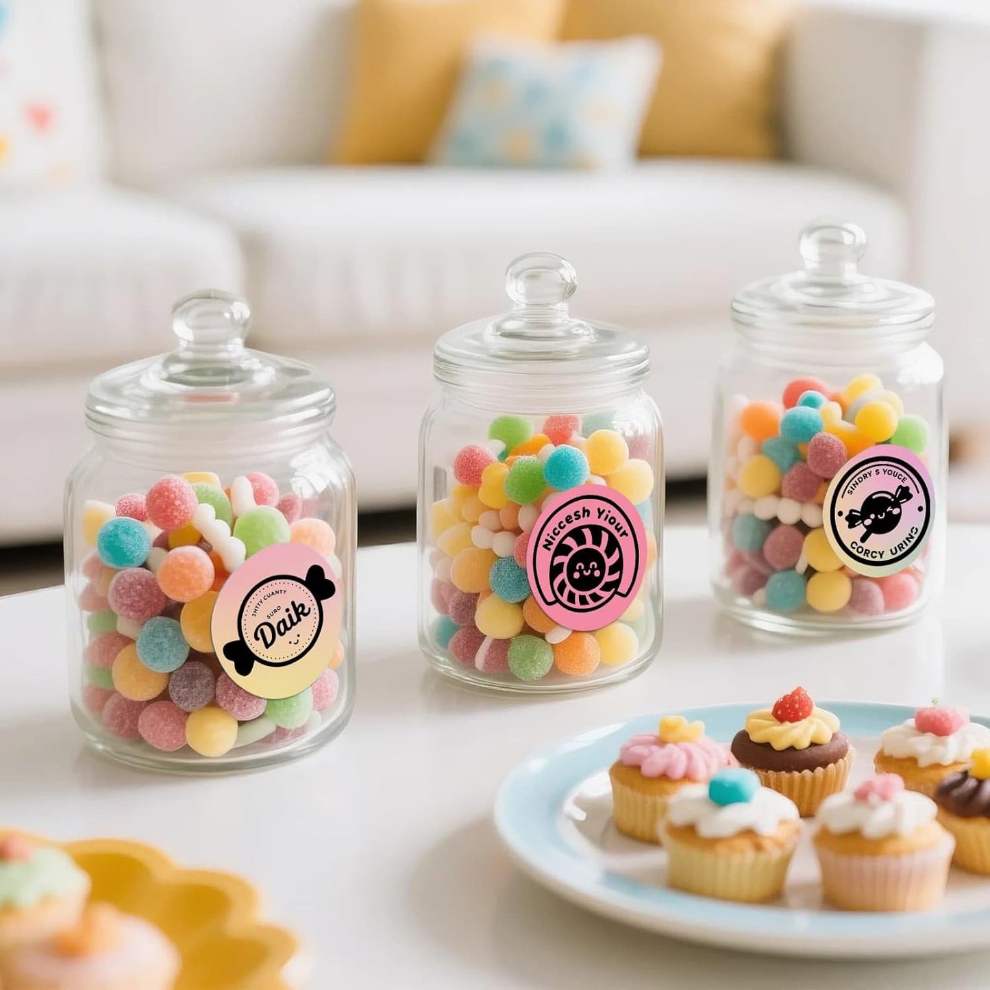 2 Rolls Colorful Thermal Labels,1.96'' Round Label Sticker for Phomemo 241BT,for MUNBYN 130B/RW402B Printer,800Pcs Waterproof Label Paper for Address/Logo/Barcode/Name/Thanks