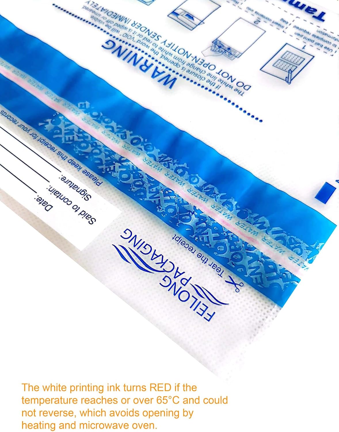 100Pcs 6"x9" Clear Plastic Bank Deposit Bag - Tamper Evident Security Bags -Transparent Cash Money Bags with High Level Security Seal