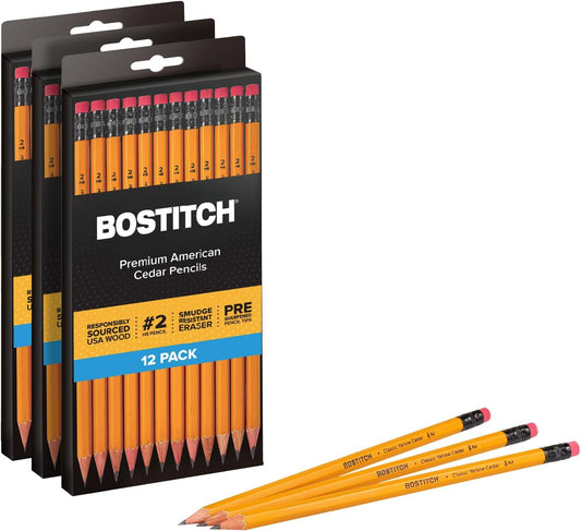 Bostitch Premium American Cedar Pencils, 36 Count