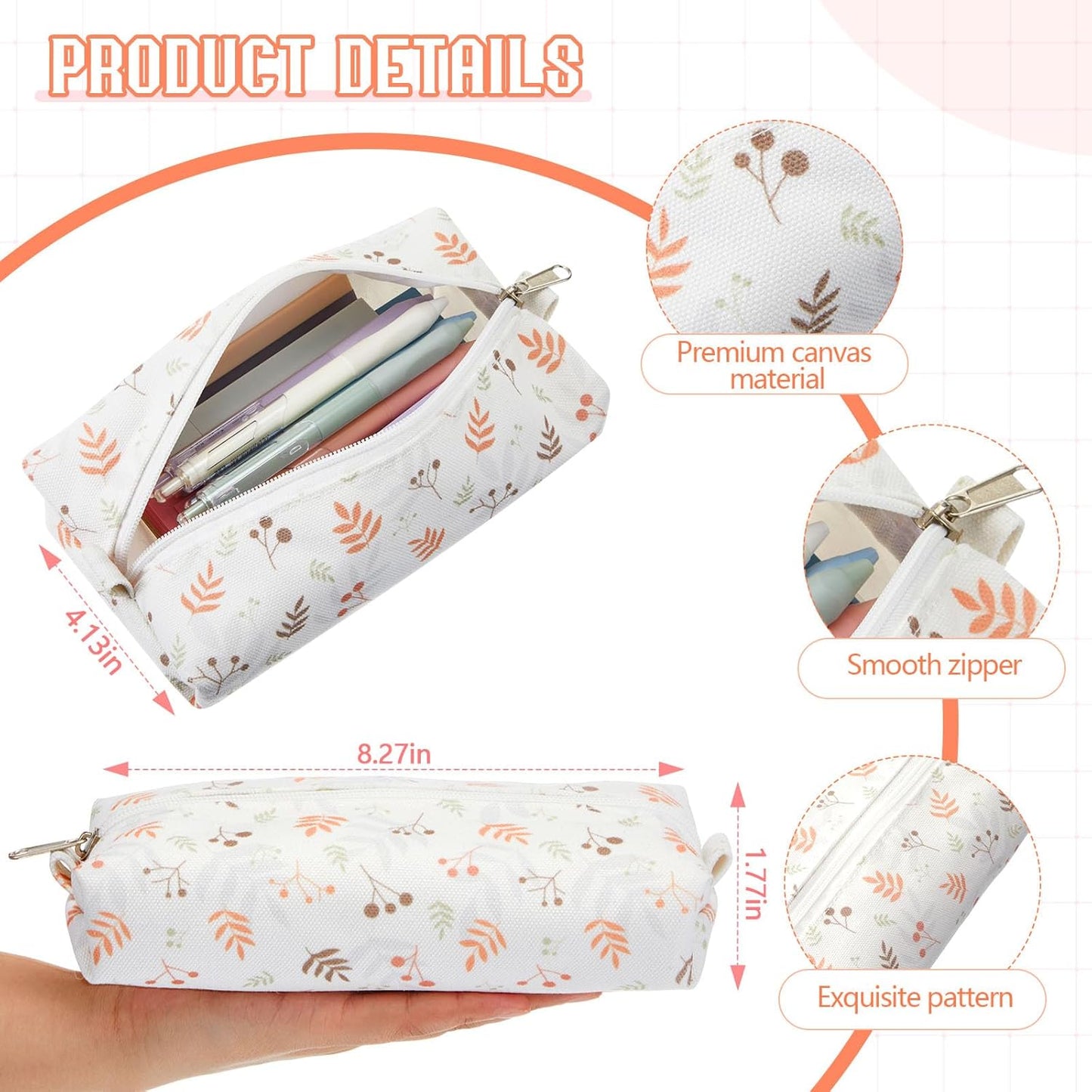 Jutom 39 Pcs Aesthetic Book Annotation Kit Highlighter with Pencil Case Bag Gel Pen Transparent Sticky Note Taking Bible Study College School Supplies(Beige,Floral Style)