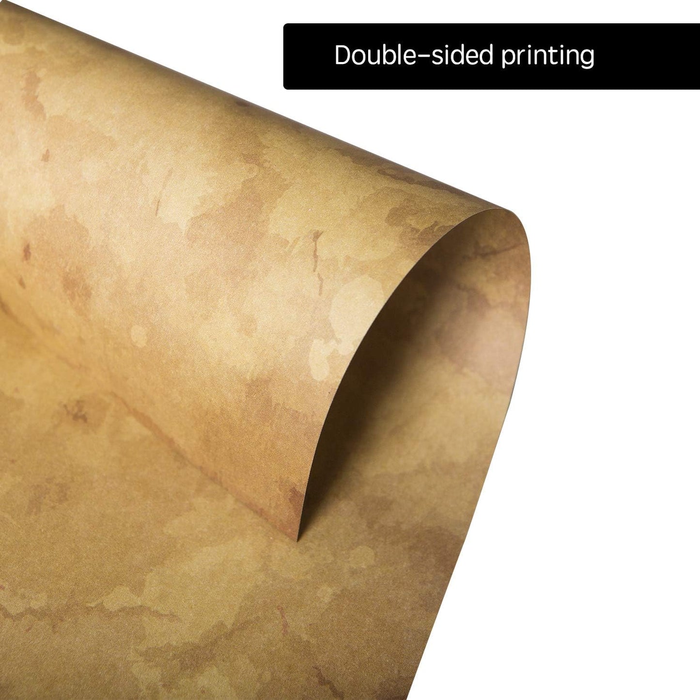 120 Aged Paper - Antique Looking Vintage Papers With Classic Aged Paper Designs - Six Unique Old Looking Designs - Printable Writing paper, 8.5 x 11 inches (Pack of 120)