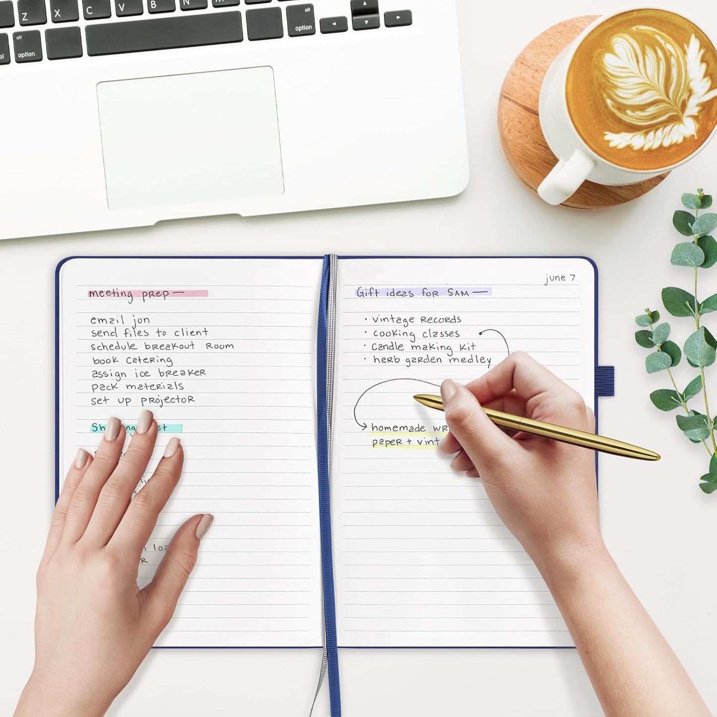 &And Per Se Lined Journal Notebook, 160 Pages, A5 5.7 x 8 inches College Ruled Thick Paper Notebook Journals for Writing, Hardcover Notebooks for Women Men Office School (1 Pack, Royal Blue)