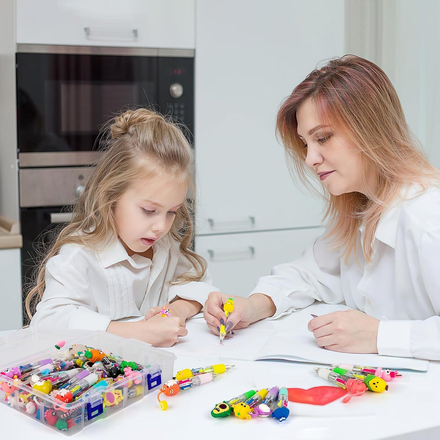 Multicolor Pen in One - Cute Pens for Kids - 60-Pack Multicolor Pens, Perfect for Birthdays and Children's Parties - Delightful Multi Color Pen Gifts