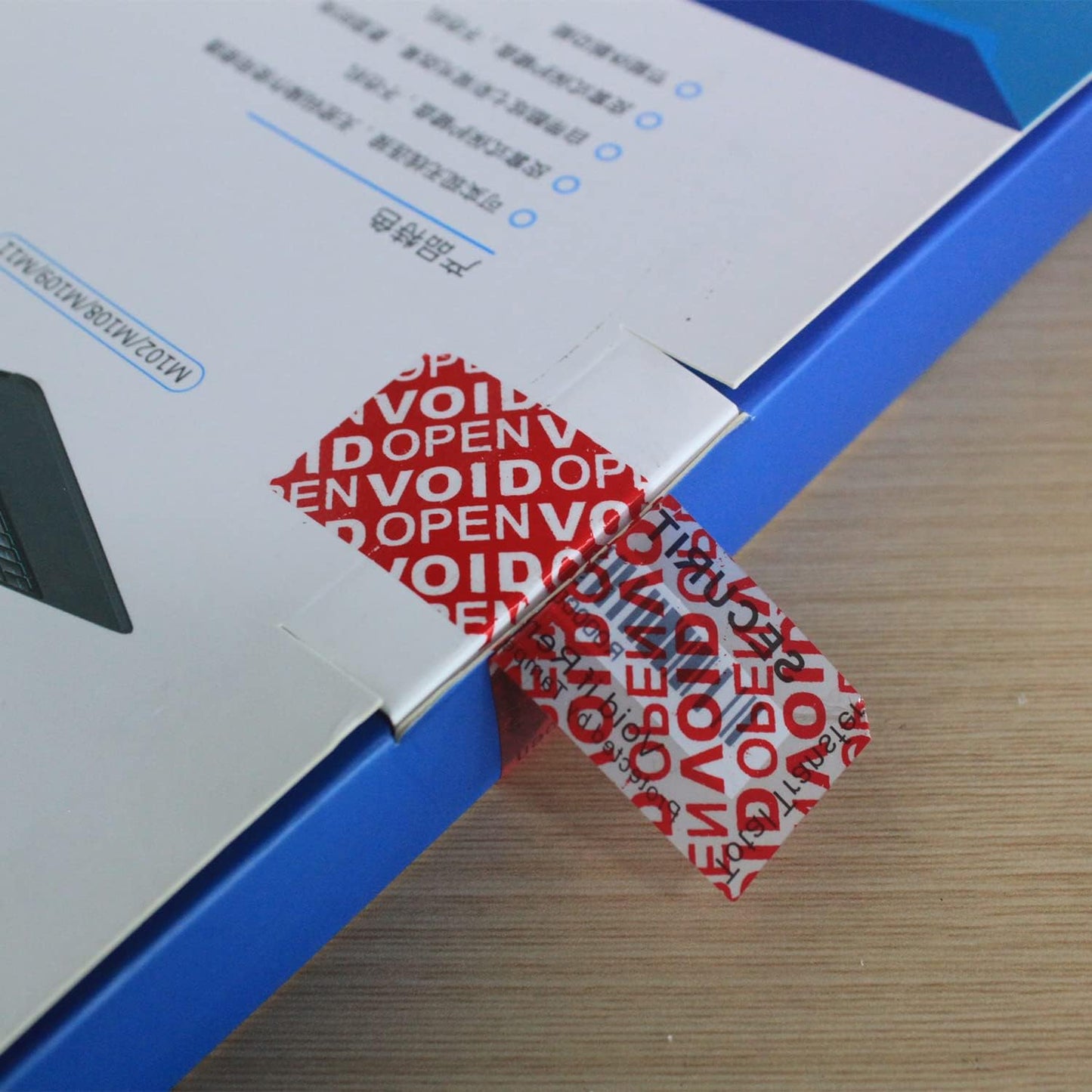 100pcs 25x60mm Red Total Transfer Tamper Evident Security Void Stickers/Labels/Seals with Barcode