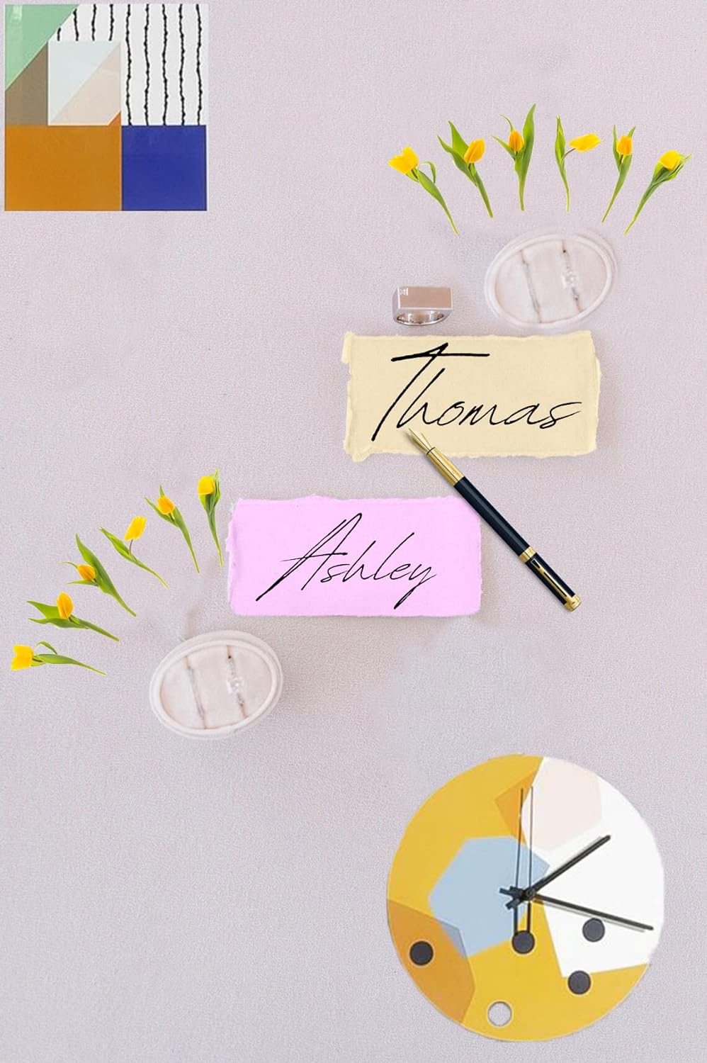 Handmade White Deckle Edge Blank Paper - 2x3 Inch Package of 50 - Mixed Media Loose Leaf Paper for Placecards, Vow Cards, Thick 150 GSM