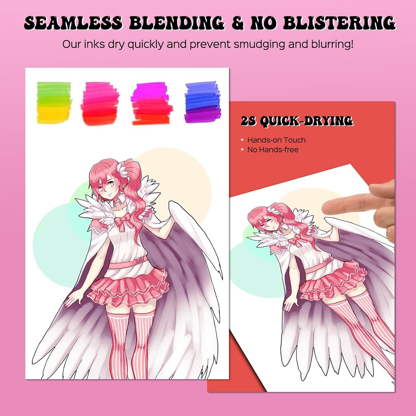 alchilalart 24 Colors Alcohol Based markers, Alcohol Markers Set, Dual Tip Alcohol Sketching Drawing Markers Animation for Adults Kids