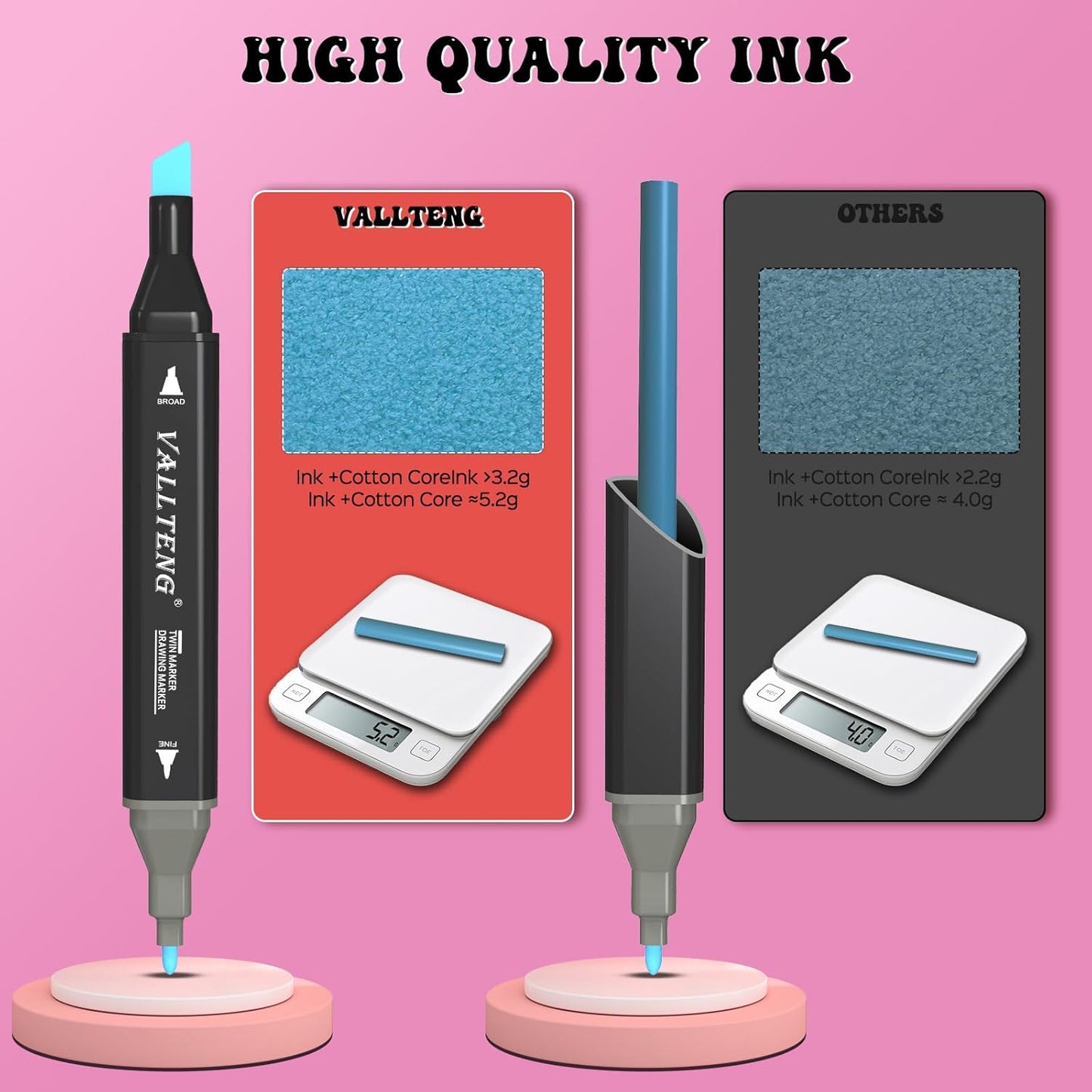 alchilalart 170 Colors Alcohol Based Markers, Alcohol Markers Set, Dual Tip Alcohol Sketching Drawing Markers Animation for Adults Kids