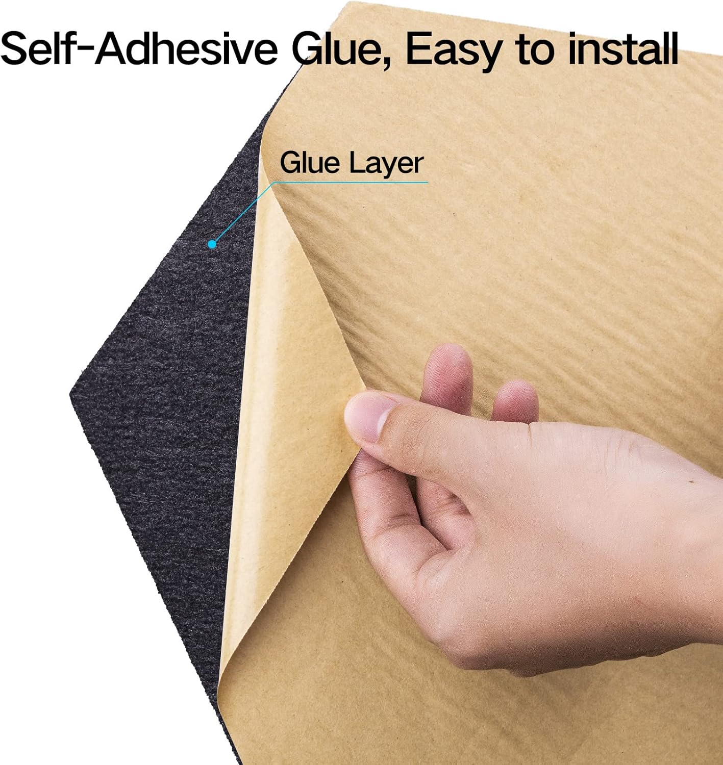 12 Pack Self-adhesive Acoustic Panels 12" X 10" X 0.4" - Sound Proof Foam Panels for walls with High Density, Y-Lined Design, Flame Resistant, Absorb Noise and Eliminate Echoes(Black)