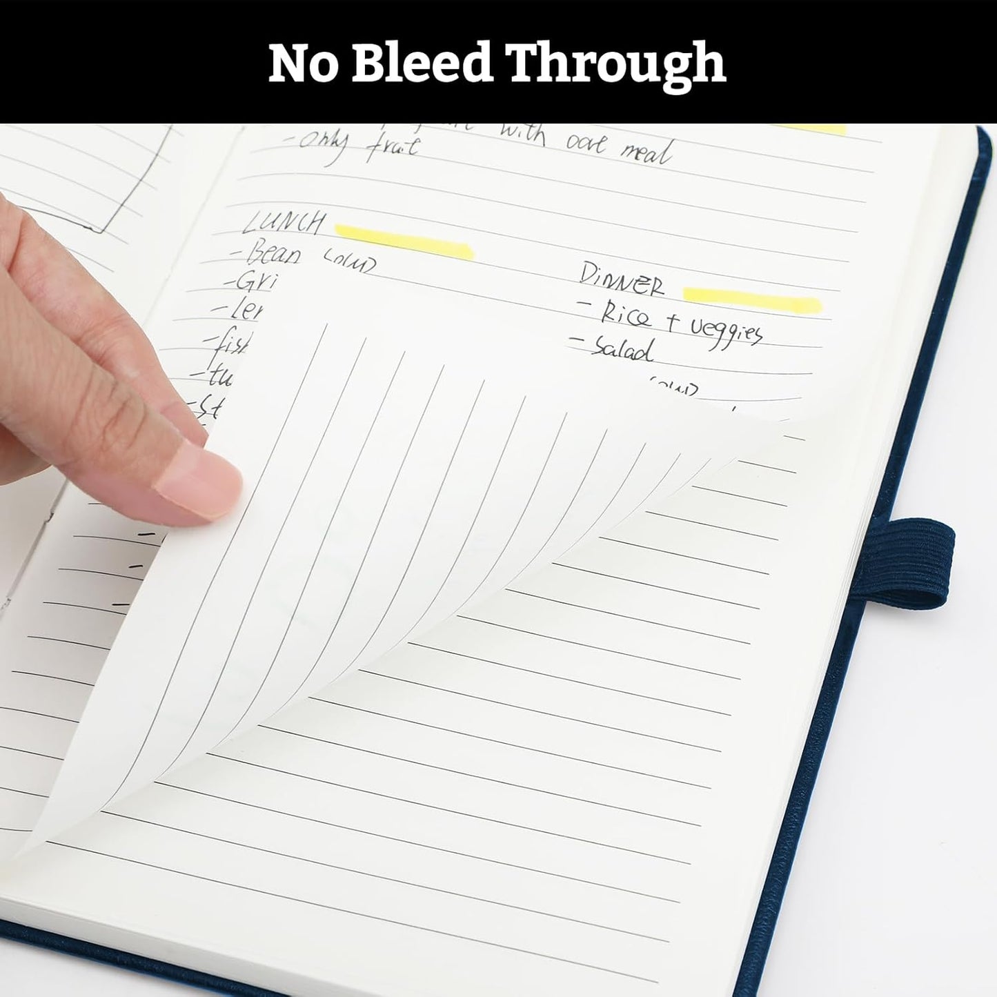 Hardcover Lined Bullet Dotted Journal Notebook, A5 140 192 Pages 100 120Gsm Paper College ruled for School,Work,Travel,and Daily Planning，5.7''*8.3'' (2, Navy, A5 Lined)