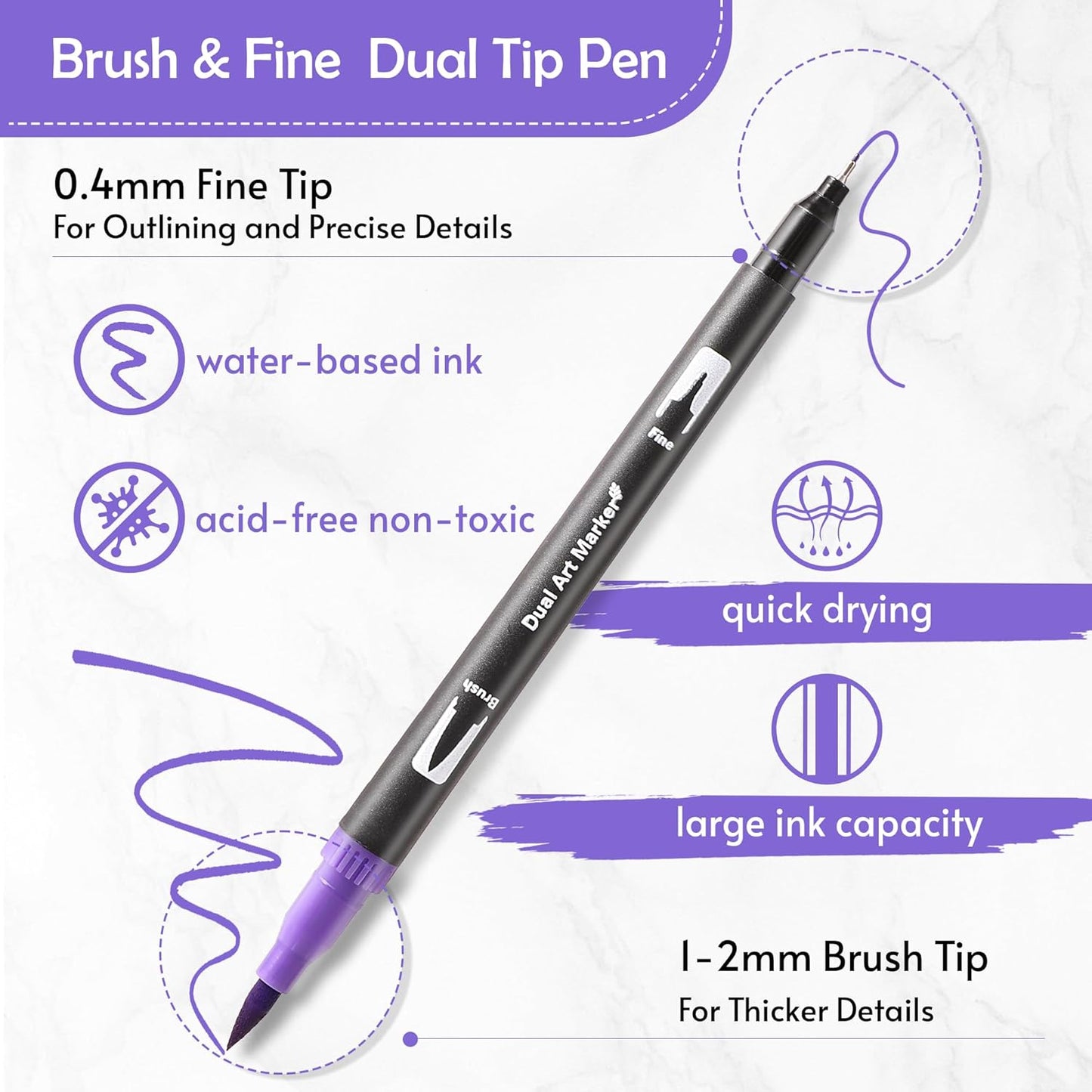 168 Colors Brush & Fine Dual Tip Watercolor Markers Set for Kids Adults Coloring Books No Bleeding Paint Pens For Drawing Note taking Planner Calligraphy Journaling Card Making Art Supplies