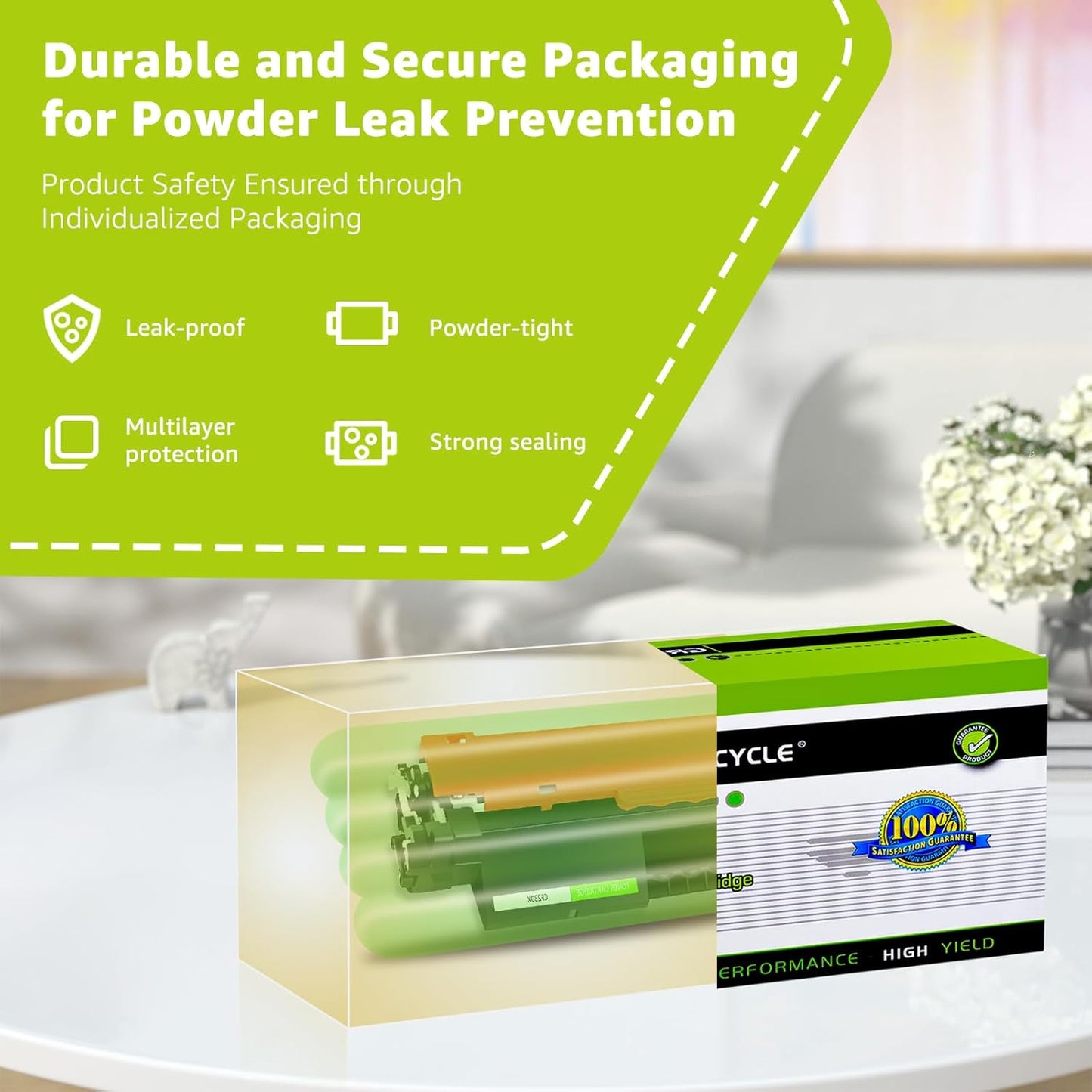 greencycle 4 Pack High Yield CF230X Toner Cartridge Replacement Compatible for HP 30X Black Toner Cartridge Laserjet Pro MFP M227fdw M227fdn M227sdn M203dn M203dw M203d Printer Ink Cartridge (4PCS)