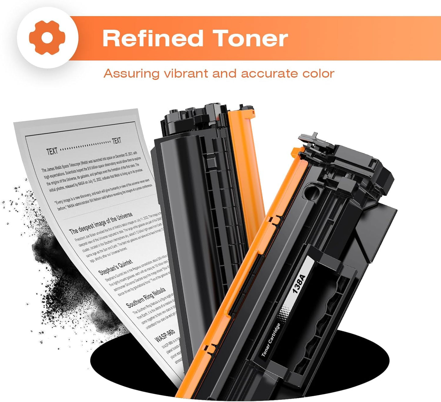 138A Toner Cartridge [with Chip] Replacement for HP 138a Black Laserjet Toner Cartridge 1380A 138A Black Toner Work with HP Pro 3001dw Pro 3001fdw MFP 3101fdw Printers