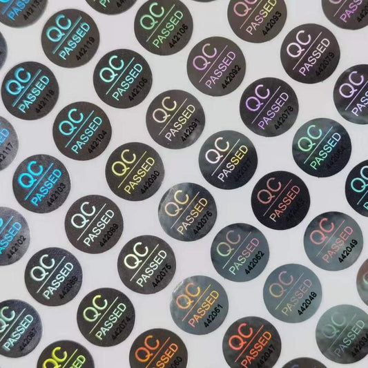 1700pcs 0.39 inch QC Passed Tamper Proof Stickers Silver High Security Tamper Evident Warranty Void Hologram Labels w/Unique Sequential Serial Numbering