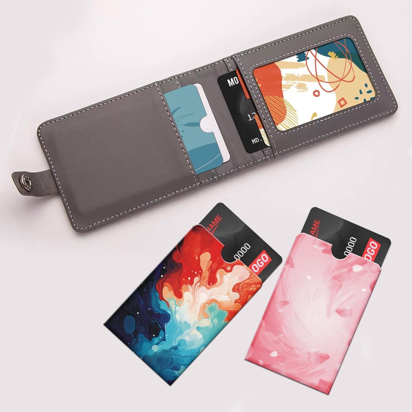 12 Pack RFID Blocking Cases, Credit Card Holders for Men and Women, Protect Card Identity from Electronic Theft Travel Case Set (Fashion Rendering Style)