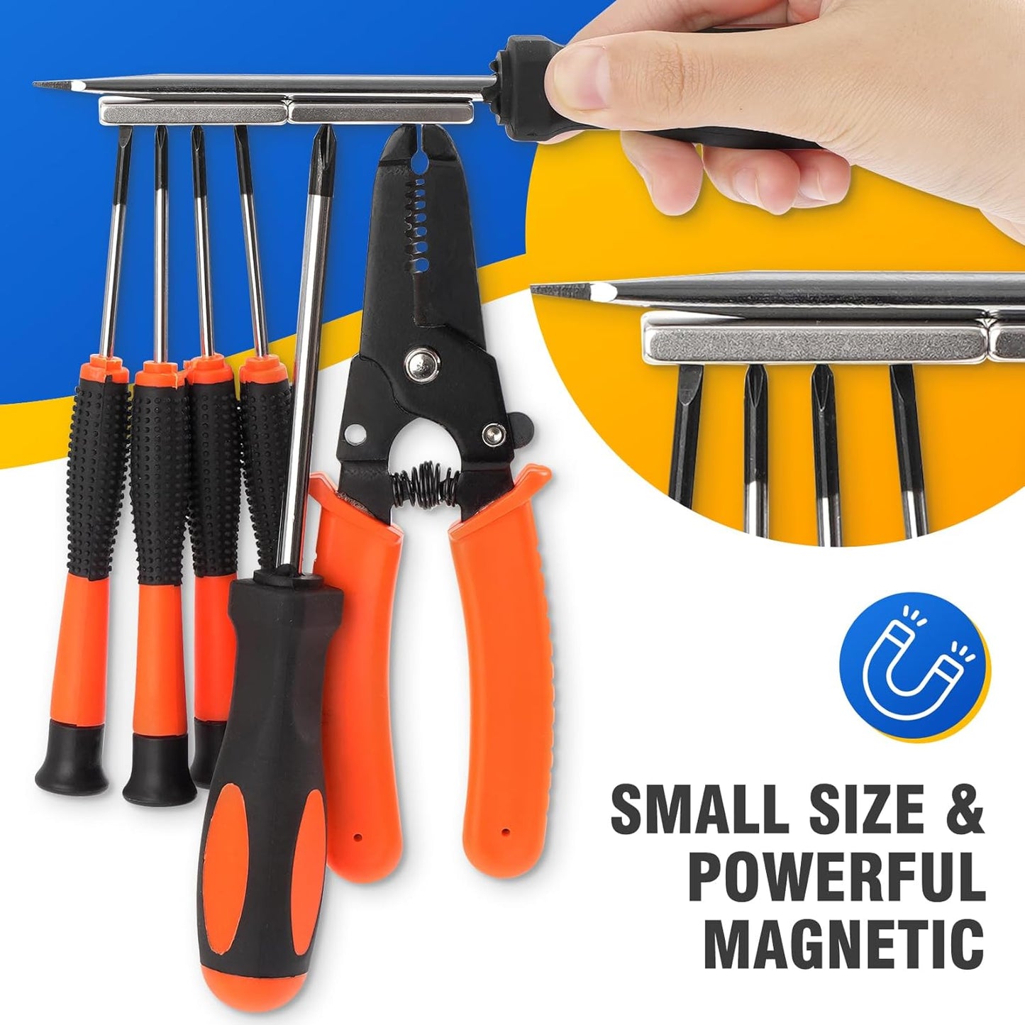 Grtard 20 Pack Neodymium Magnets - Extra Strong Rare Earth Powerful Rectangular Magnets for Crafts, Cruise, Fridge, Industrial and Home Organization - 40x10x5mm