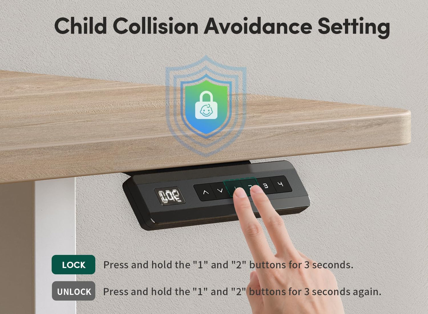 FEZIBO 63 x 28 Inch Deeper Height Adjustable Electric Standing Desk with Double Drawers, Sit Stand Up, Home Office Computer Desk with 4 Height-Adjustable Feets & 2 Hooks, White Frame/Maple Top