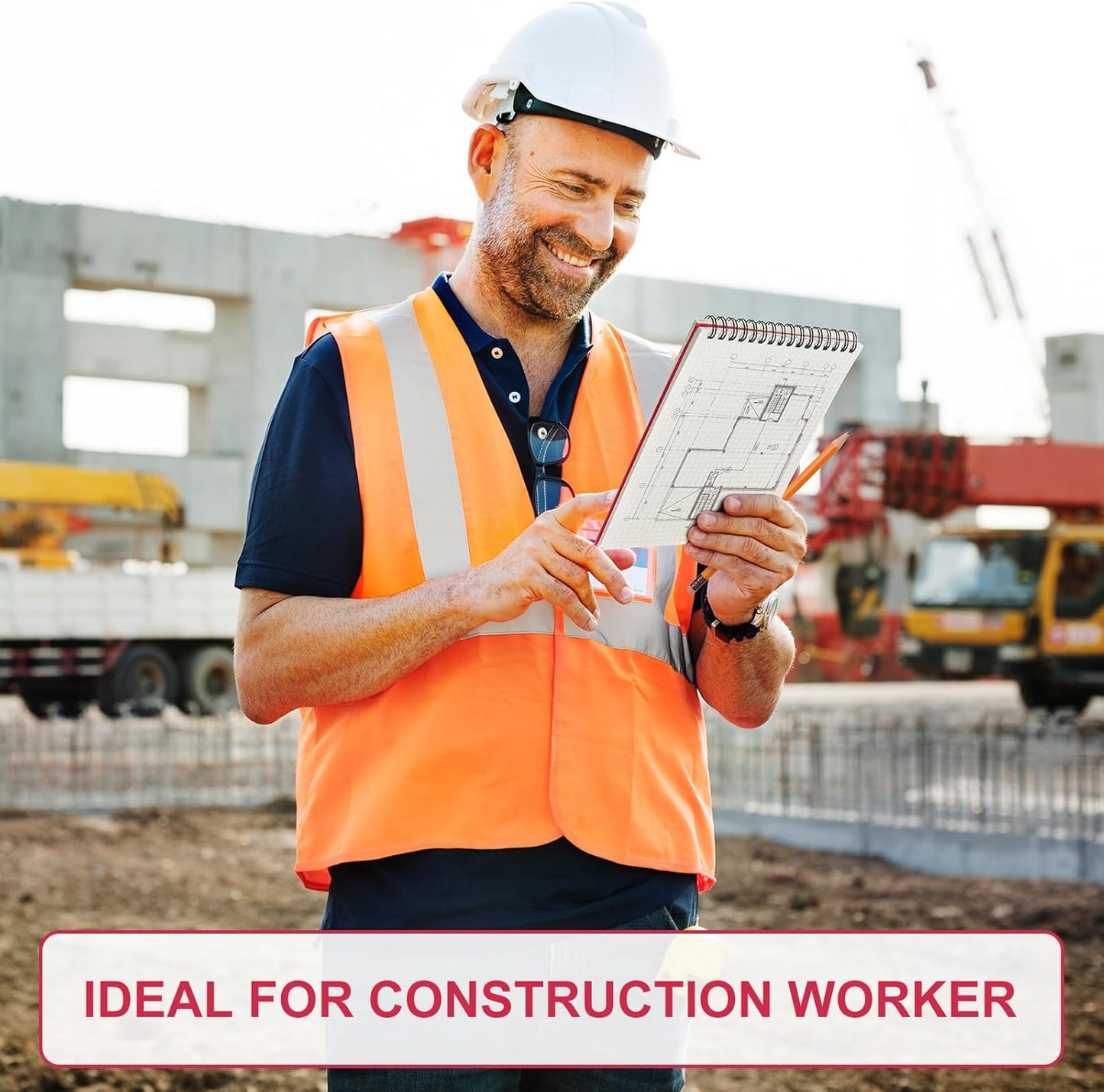 2 Pack Graph Paper Spiral Notepad A5 Top Wirebound Notepad Grid Notebook Steno Pads Memo Notebook Grid Paper 140 Pages for Writing Sketching Drawing Office Supplies (Red)