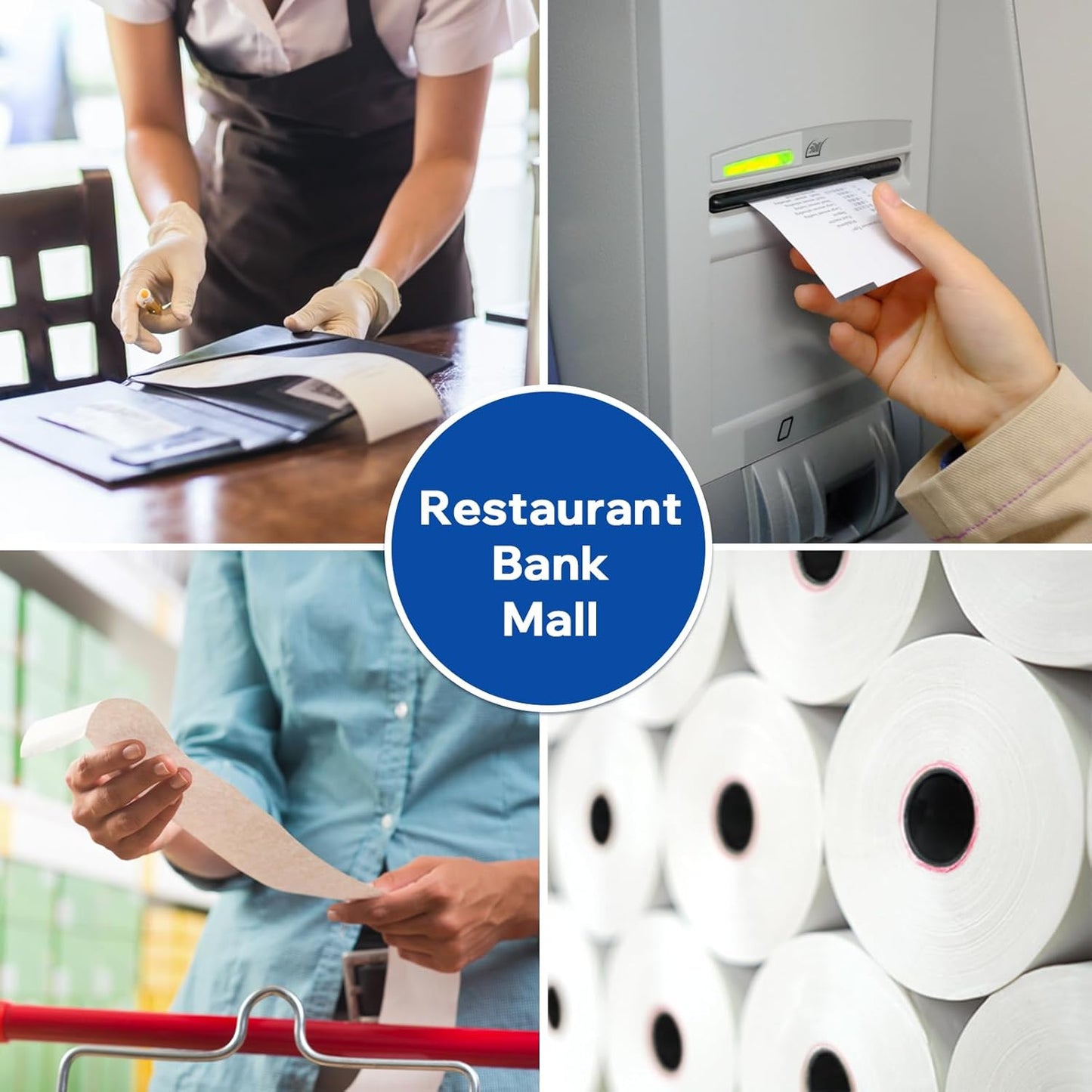 2 1/4" x 50' Thermal Receipt Paper Rolls 50 Rolls,BPA Free Receipt Paper