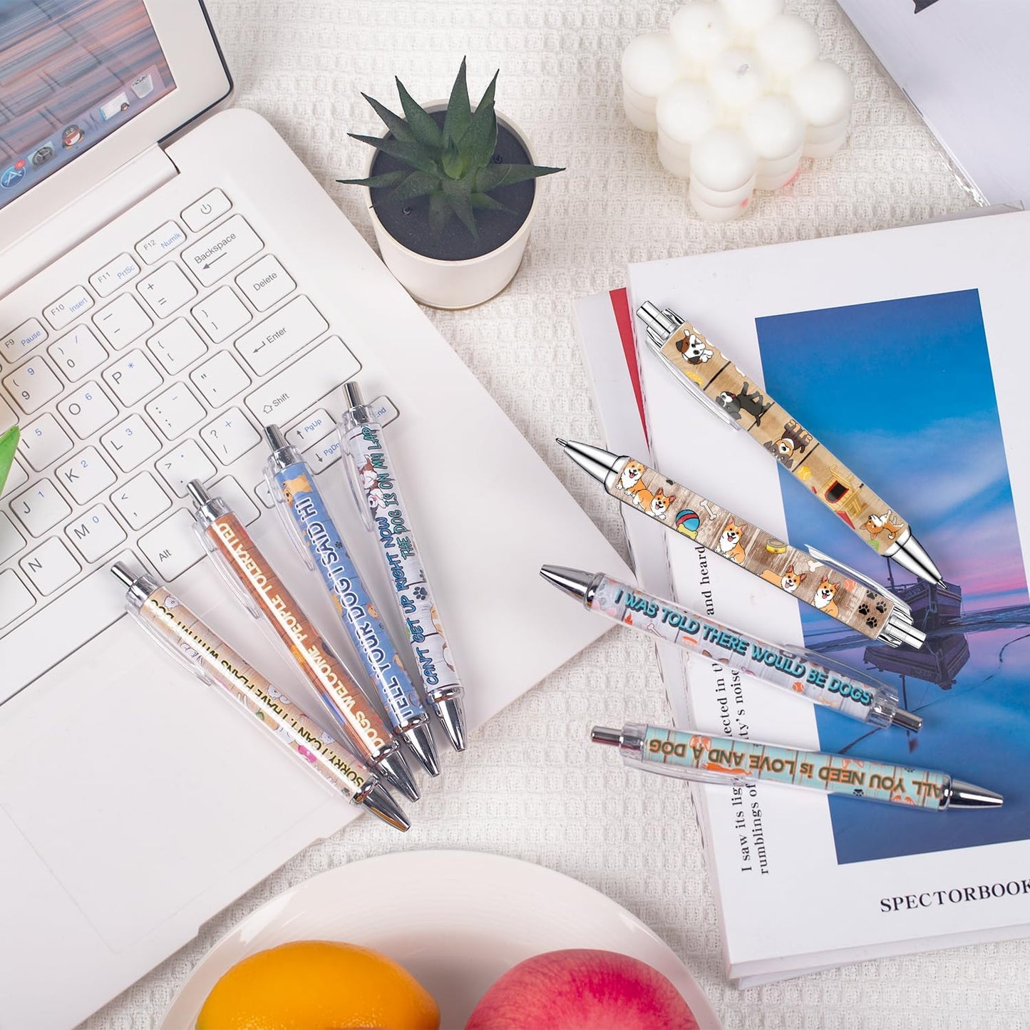 Idealmuzik Dog Pens for Dog Lovers – Cute Dog-Themed Ballpoint Pen Set for Kids, Teens, and Adults – Fun Stationery Gift for Journaling, Writing, or School – Smooth Ink, 8 Pack