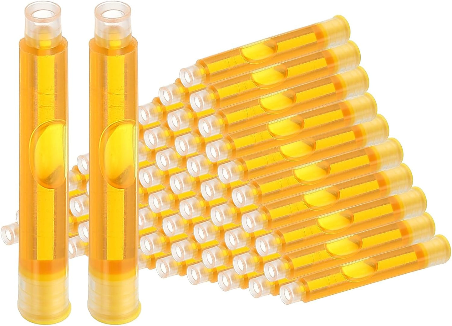 PATIKIL 60Pcs Fountain Pen Ink Cartridges, 3.4mm Bore Diameter Pen Ink Refill Standard International Refill Cartridges for Writing Business, Yellow