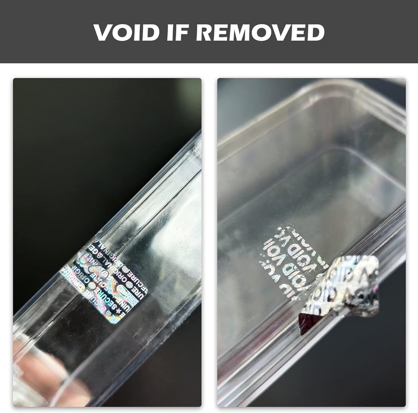 180pcs Tamper Proof Hologram Stickers Security Seal Genuine Warranty Void Label Tamper evident Seal Unique Serial Number (1.2x0.4inch)