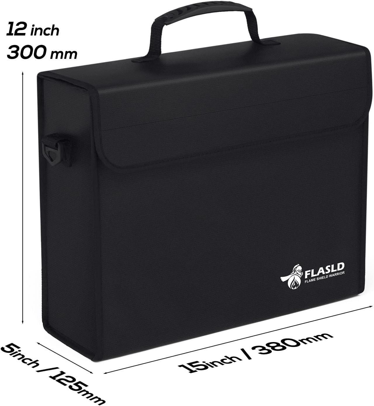 FLASLD Fireproof Document Bags, 15x12x5” Large Fireproof & Water Resistant Bag, Holder Home Office Portable Filing Storage for Valuables, Fireproof Folder FireSafe Box for Cash, Passport