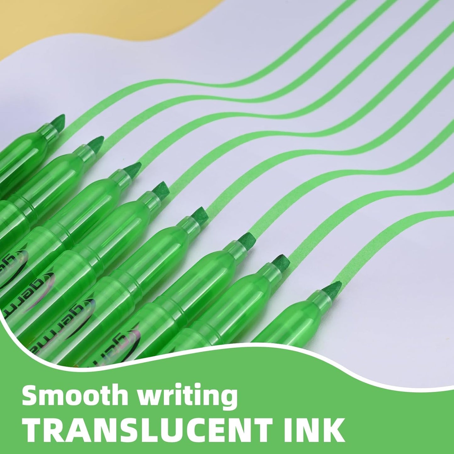 Highlighters 36 Pack, Chisel Tip Green Highlighter Bright Colors,Quickly Drying, Perfect for Students Kids Adults Classroom, School, Office