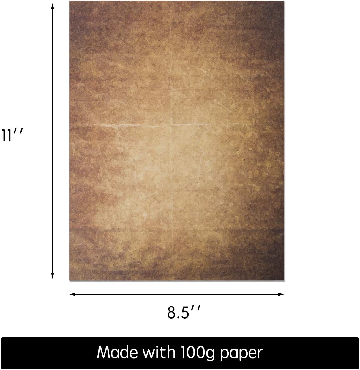 120 Aged Paper - Antique Looking Vintage Papers With Classic Aged Paper Designs - Six Unique Old Looking Designs - Printable Writing paper, 8.5 x 11 inches (Pack of 120)