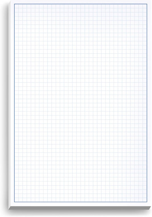 Graph Paper Pad for Blueprint Drawings, Drafting, Engineering Drawing, and Planning - Graph Paper 8.5x14 Blueprint Quadrille Grid Paper Pads with Blue Lines, High Brightness 50 Sheets (1-Pack)