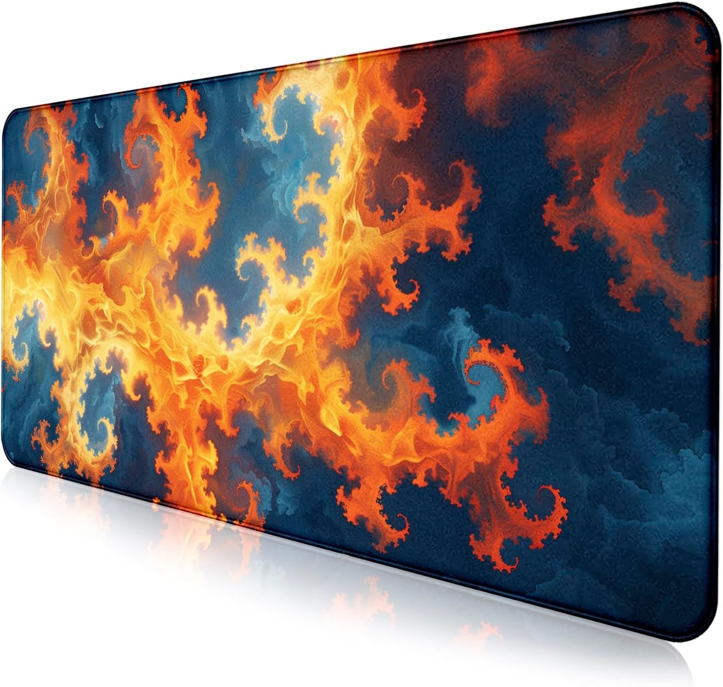 Simplified Marble Patterned Oversized Mouse Pad, Geometric Texture Extended Workstation Desk Pad, Dirt Resistant Laptop Customized Anti Slip Keyboard Mouse Pad 35.4 x 15.7 Inches