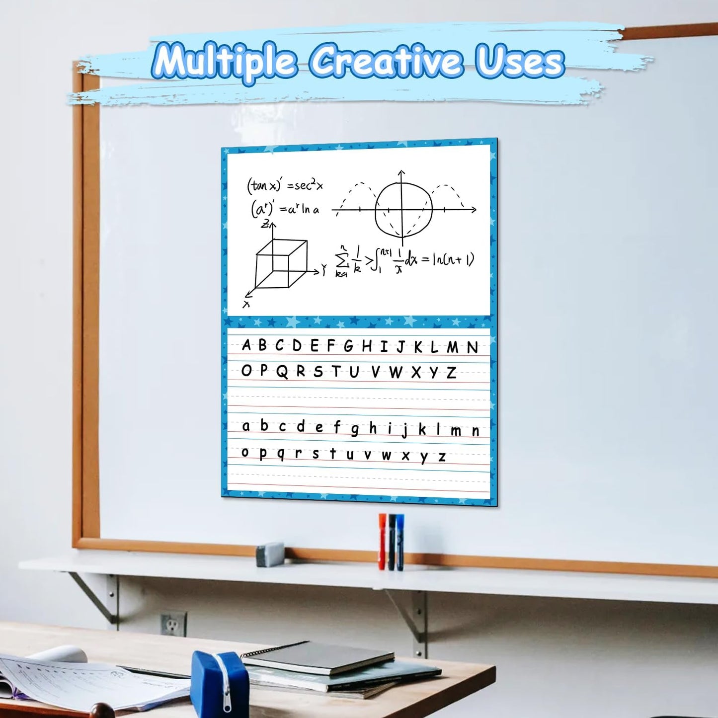 Giant Magnetic Dry Erase Handwriting Paper for Classroom Whiteboards – Reusable Writing Chart with Lined Paper Design, Perfect for Handwriting Practice, Homeschooling, and Teacher Essentials