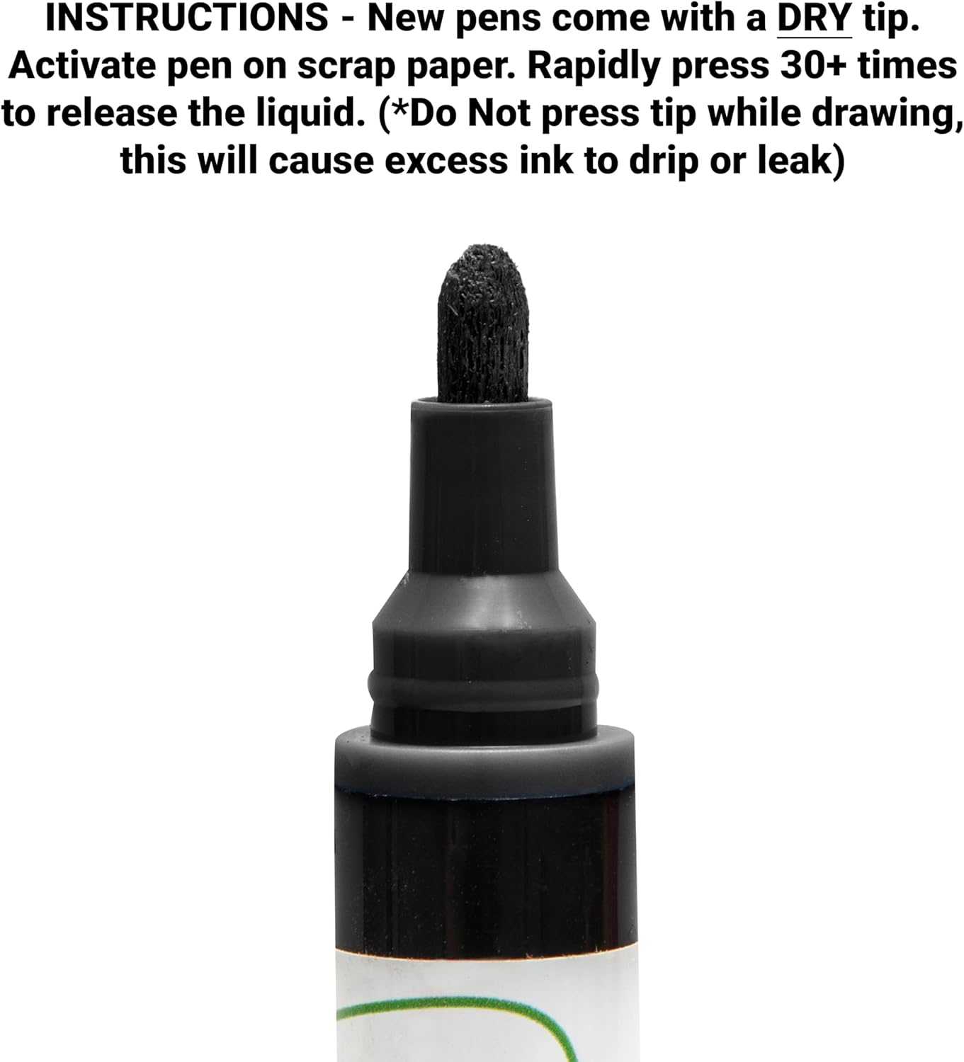 Glass Pen Window Marker: Liquid Chalk Pens for Glass, Whiteboard Markers with Washable Paint - Graduation, Car Windows, Mirror Pen, Storefront, Wedding, Parade, Party & Holiday (Black, Fine Tip)