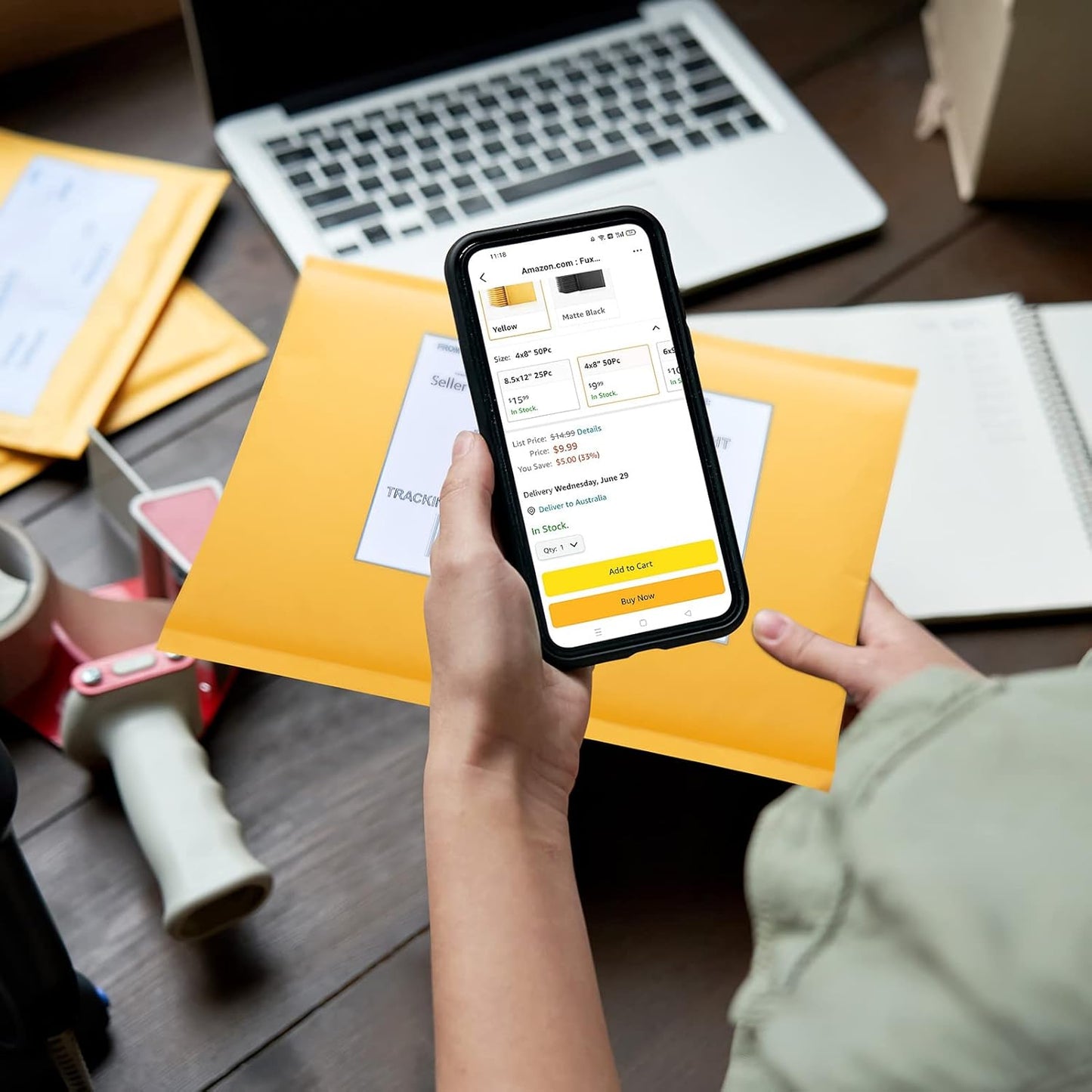 Fuxury Kraft Bubble Mailer 7.25x12 Inch 25 Pack，CD DVD Mailers,Strong Adhesion Padded Envelopes,Self Seal Bubble Envelope, Waterproof Cushioned Shipping Packaging for Small Business