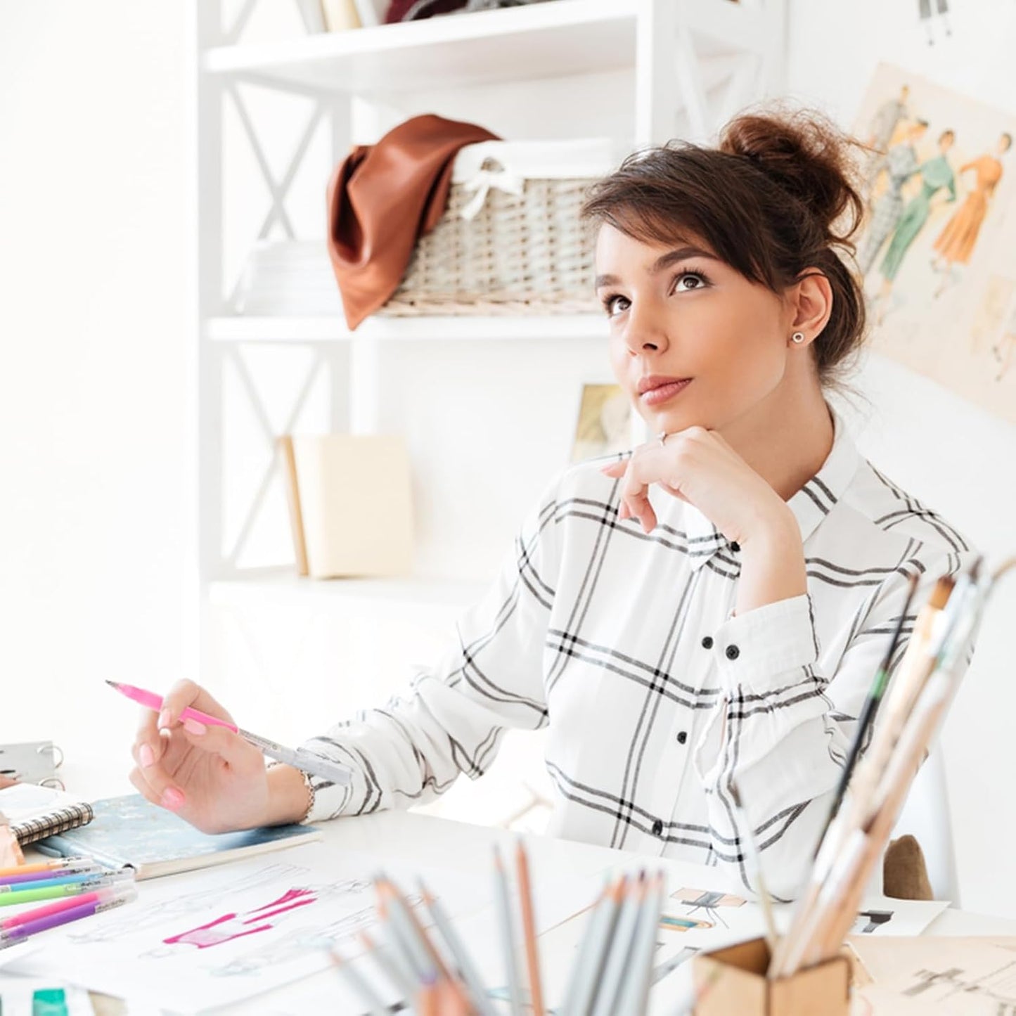 LIUILUCAI 24 Colors Paint Markers, 3D Acrylic Gel Pens,Bullet Tip Point, Acrylic Paint Pen for Canvas, DIY Crafts, Art, Drawing, Bullet Journaling-1.0 mm