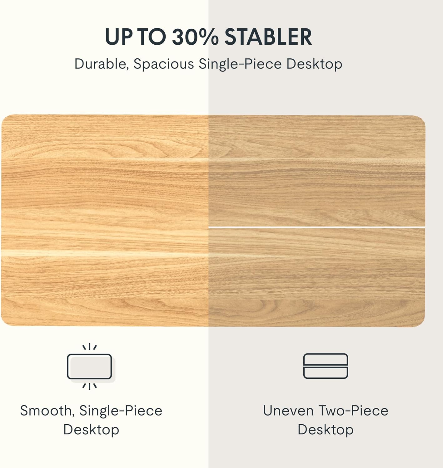 FLEXISPOT EN2 Whole-Piece Standing Desk with Clamp Power Strip, 60 x 24 Electric Stand Up Height Adjustable Desk with Cable Management (White Frame + 60" Maple Top, 2 Packages)