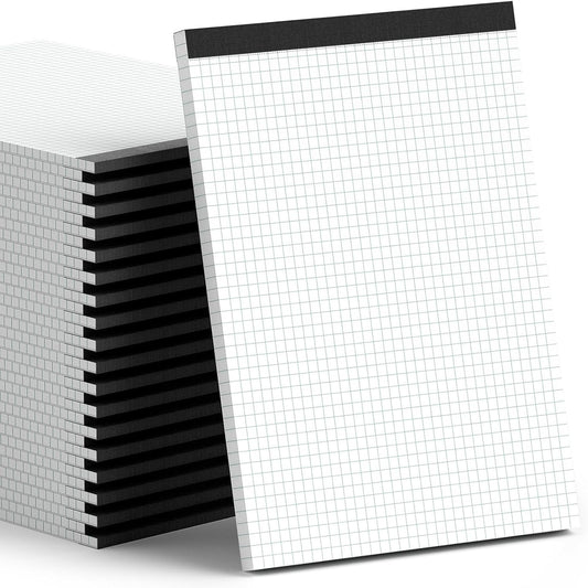 Graph Paper Notebook 8.5 x 11, 36 Pack Grid Paper Notebook, 8-1/2" x 11" Graph Paper Pad, 4" x 4" Graph Ruled Drafting Paper, White 70 GSM Quad Ruled Blueprint Paper, 30 Sheets Note Pads