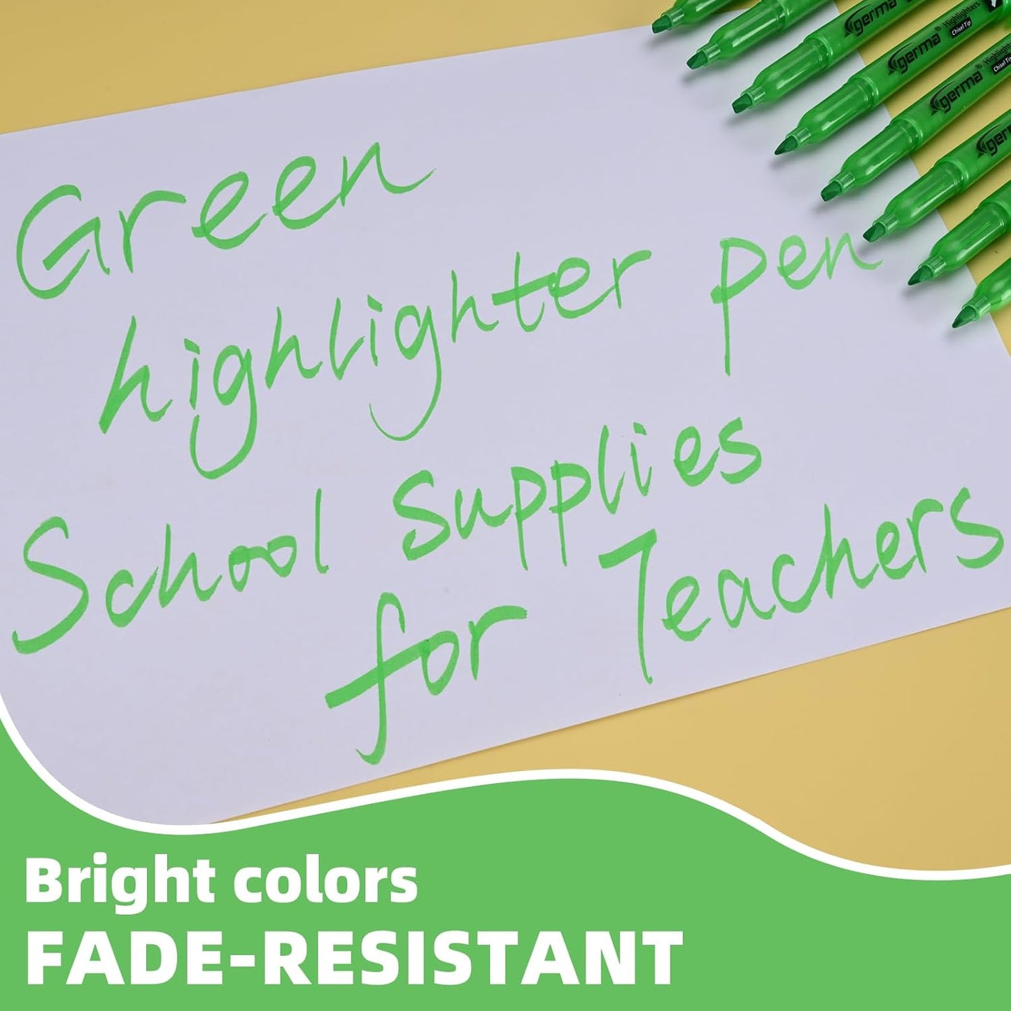 Highlighters 36 Pack, Chisel Tip Green Highlighter Bright Colors,Quickly Drying, Perfect for Students Kids Adults Classroom, School, Office