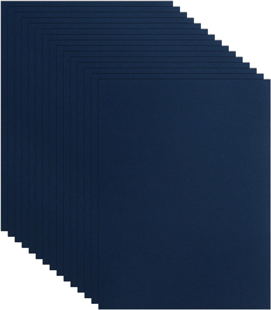 100 Sheets Navy Blue Cardstock 8.5 x 11 Scrapbooking Paper, 75lb Heavyweight Construction Paper Card Stock for Wedding Invitations, School Crafts, Memus, Making Cards, Graduations