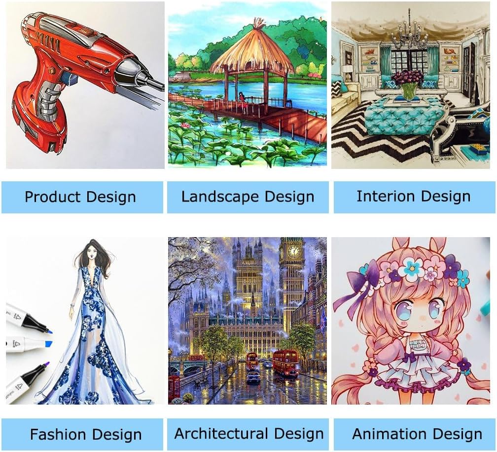 Caliart Art Markers 168 Colors Dual Tip Sketch Pens, Easter Basket Stuffers for Kids Teens Toddler, Permanent Alcohol Based Markers for Adult Book Eggs Decorations Gift Drawing Supplies Kit