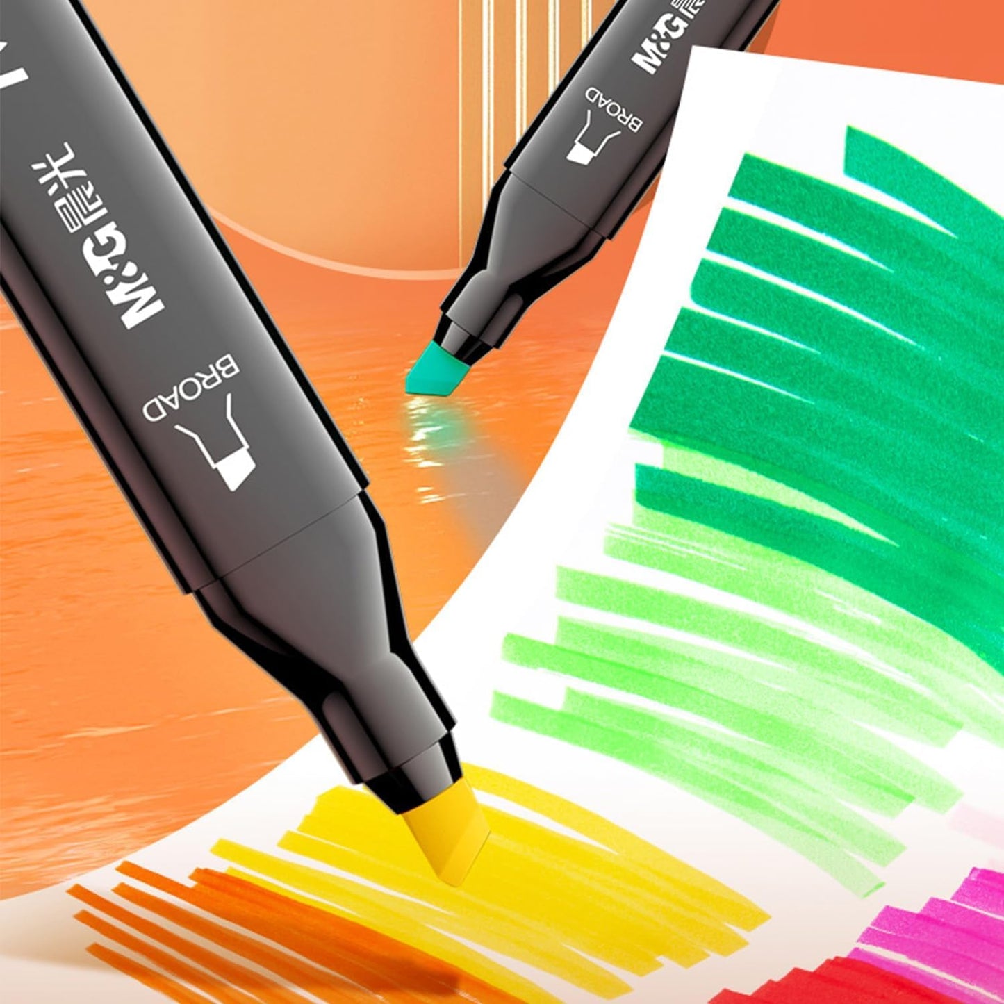 M&G 40 Colors Dual Tip Alcohol Markers, Dual Tip Art Sketch Marker for Adult Coloring Books, Doodling, Drawing Pens Permanent Markers for Mothers Day Gift,Chisel & Fine Tip