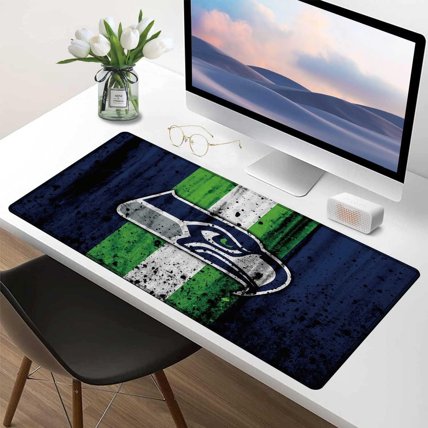 XXL Professional Gaming Mouse Pad, Large Computer Keyboard Mouse Mat Desk Pad with Non-Slip Base and Stitched Edge for Home Office Gaming Work, 31.5x15.7in Extended Mouse Pad Desk Accessories